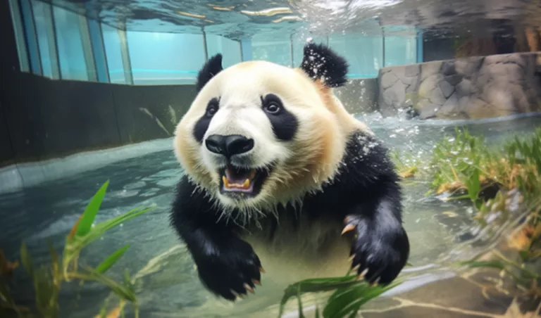 Panda Enjoying at the Vancouver Aquarium